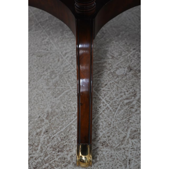 Brown 1990s Maitland Smith Inlaid Round Walnut Dining Room Table For Sale - Image 8 of 13
