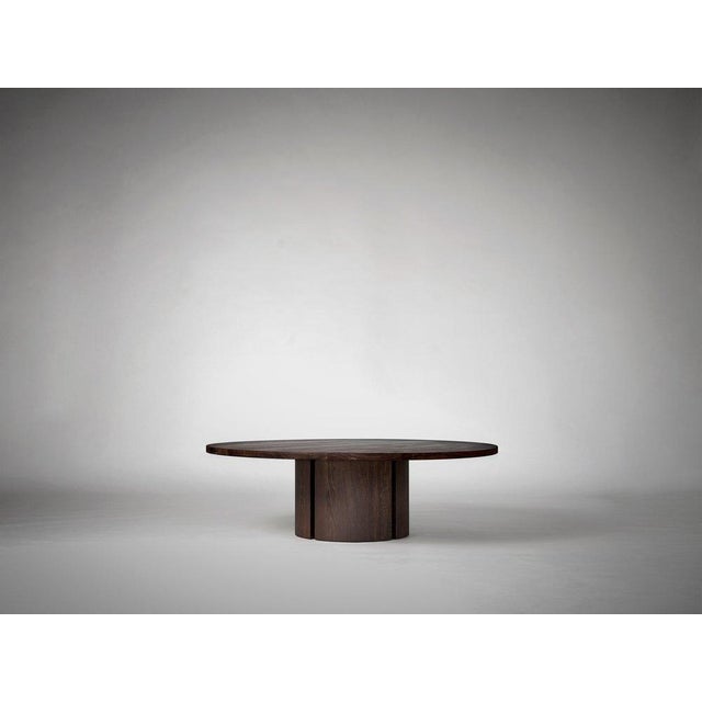 Wood Aperta C1 120 American Walnut Round Coffee Table by Mokko Amsterdam For Sale - Image 7 of 8