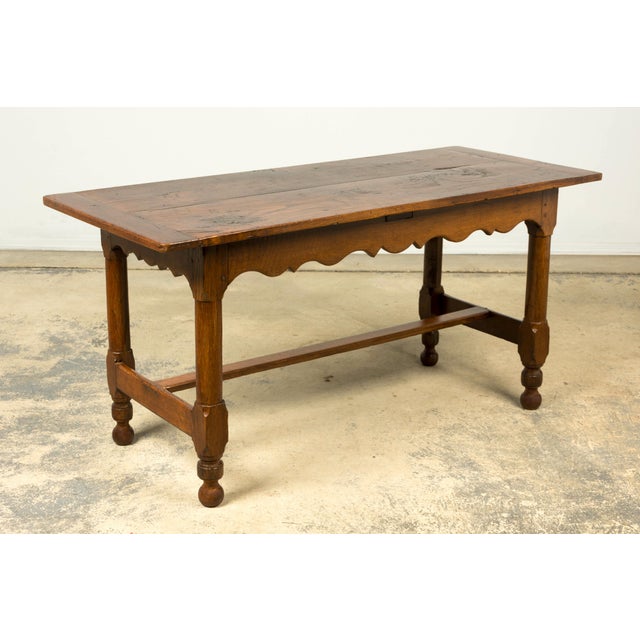 Late 19th Century French Provincial Oak Farmhouse Table For Sale - Image 15 of 18