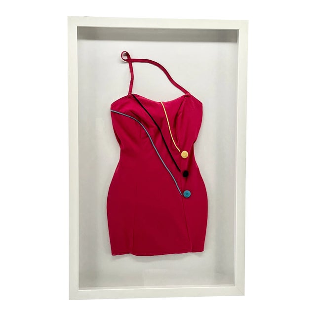 Vintage Pink Swimsuit Framed - Coastal Wall Art For Sale