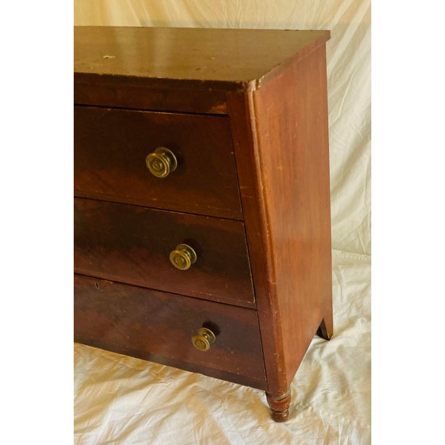 Mid 19th Century American Empire Mahogany Chest, Gilt Empire Drawer Pulls For Sale - Image 10 of 10