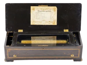 Cylindrical Music Box with 8 Melodies, 1890s