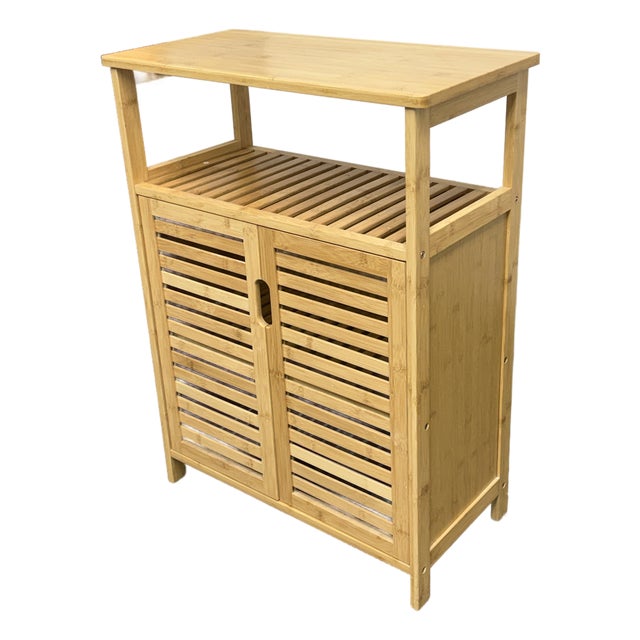 Bamboo Double Door Storage Cabinet For Sale