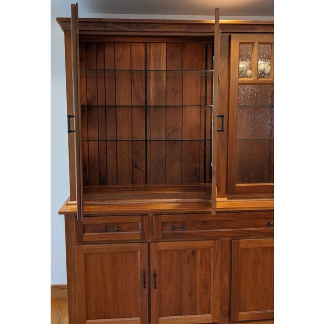 Mission Style Solid Walnut Hutch China Chairish