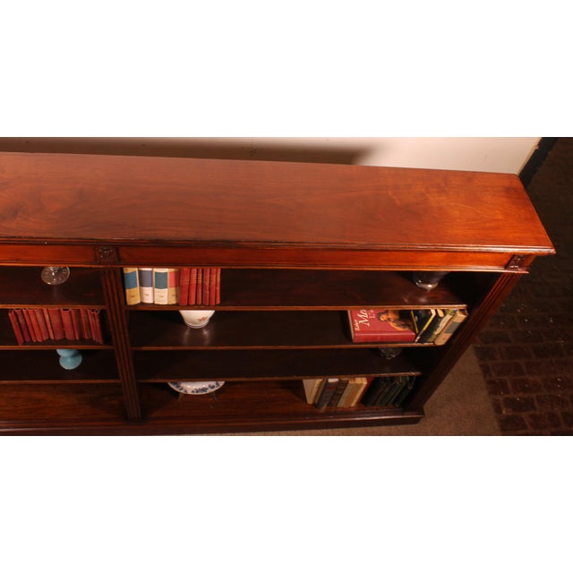 19th Century Large Mahogany Open Bookcase For Sale - Image 6 of 13