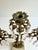 Late 19th Century Antique Brass Soldier Victorian 3 Arm Girandole Candlestick With Marble Base & Prisms For Sale - Image 5 of 17