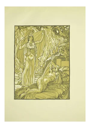 Ferdinand Bac , The Awakening , Original Lithograph by F. Bac , 1922