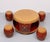 Oriental Drum Table with Small Stools 1960s, Set of 5 For Sale - Image 12 of 18