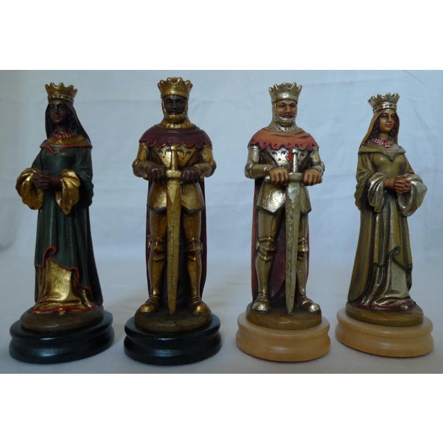 Brown Mid 20th Century 18 Karat Gold Gilt Anri Montsalvat Chess Set For Sale - Image 8 of 13