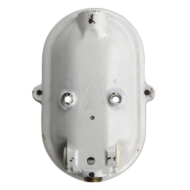 Vintage French Industrial Cast Iron Wall Light from Mapalec For Sale - Image 5 of 6