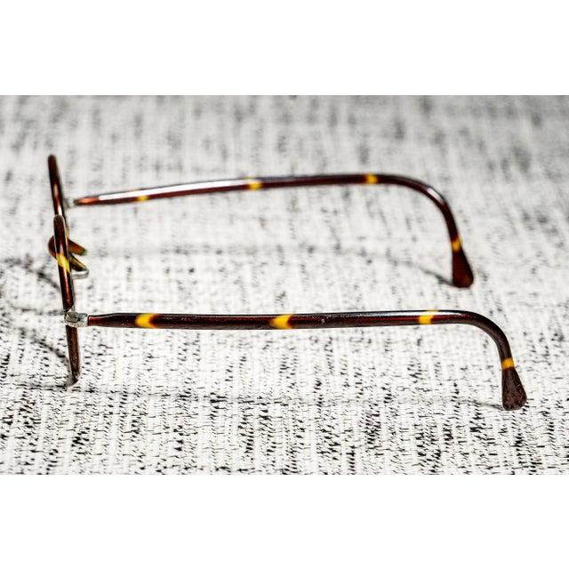Brown Charming 1920s Antique Patterned Eyeglasses Spectacles Home Decor Prop For Sale - Image 8 of 10