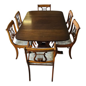 1950s Drexel Dining Table With 6 Chairs - Set of 7