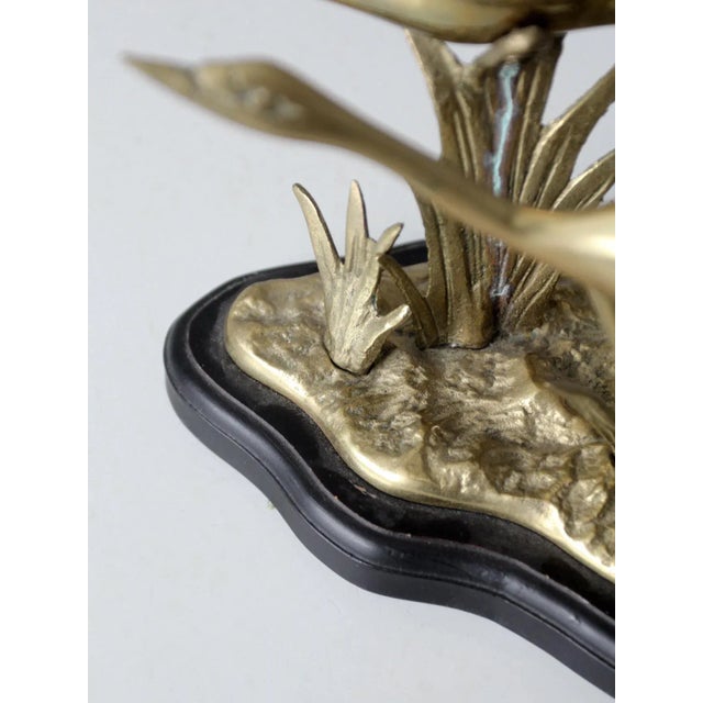 Vintage Figural Brass Birds Sculpture For Sale - Image 12 of 13
