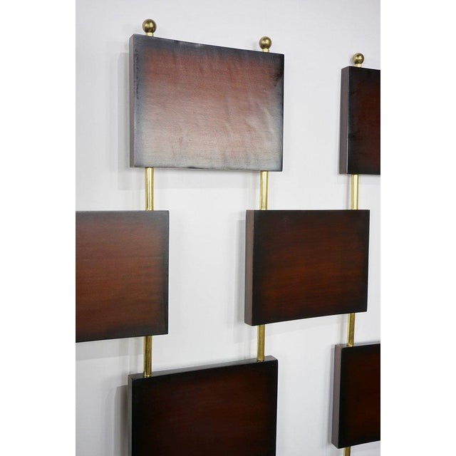 Wooden and Brass Room Screen Divider For Sale - Image 15 of 18
