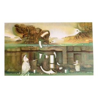 Mihailo Djokovic Tikalo, Surrealist Composition, 1983, Oil on Canvas For Sale