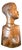 Mid-Century Modern Hand-Carved Wooden Bust, 1960s For Sale