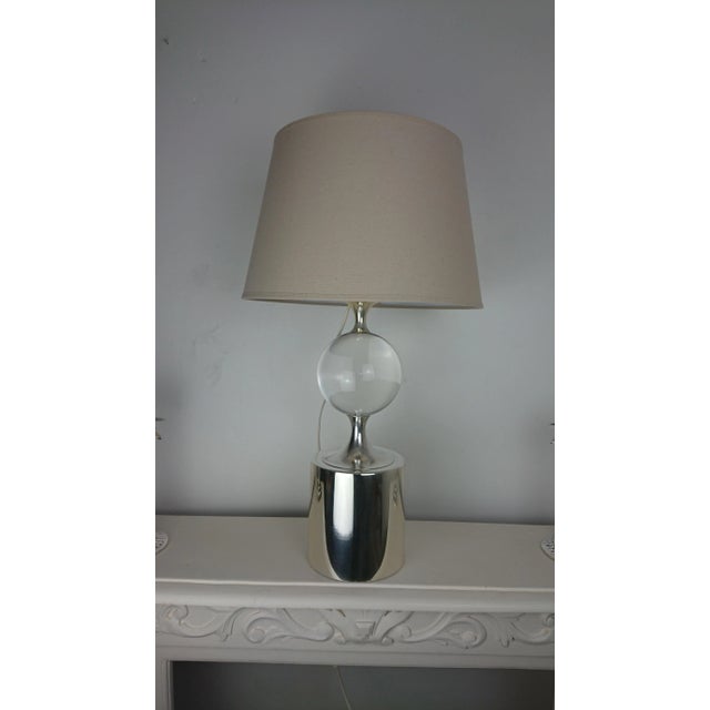 Glass Ball Lamp by Philippe Barbier, 1950s For Sale - Image 6 of 12