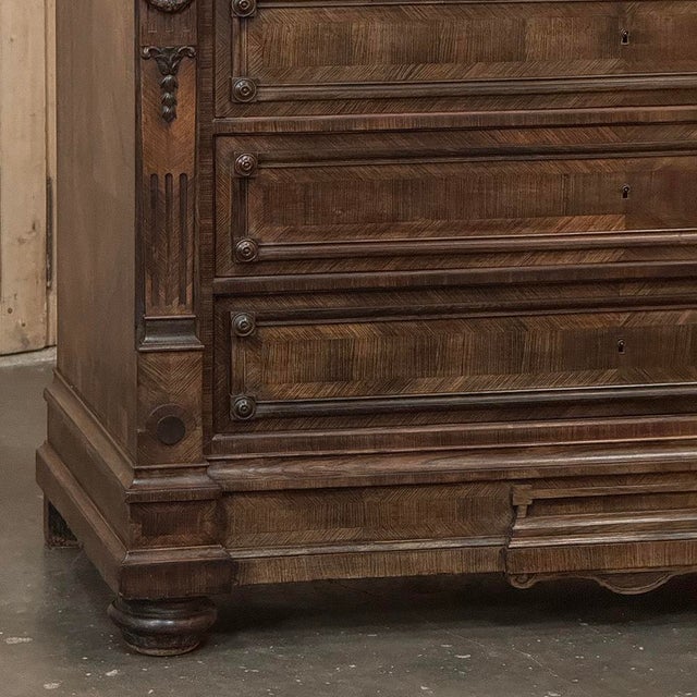 Wood 19th Century Napoleon III Neoclassical Rosewood Commode With Original Carrara Marble For Sale - Image 7 of 18
