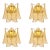 Mazzega Style Amber “Rondini” Murano Glass Gold Wall Sconces — Set of 4 For Sale