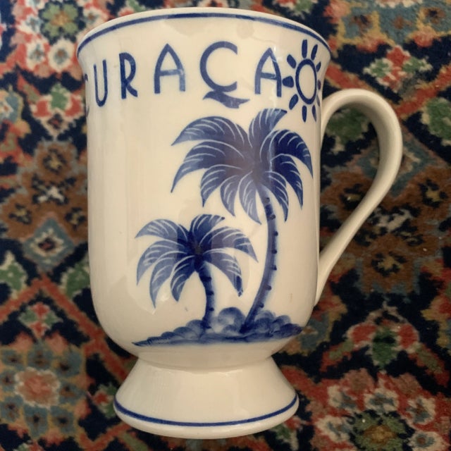 Pair of Vintage Delft Curacao Mugs For Sale - Image 11 of 12