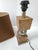 Wood Vintage Cork Cube and Steel Ball Table Lamp, 1970s For Sale - Image 7 of 9