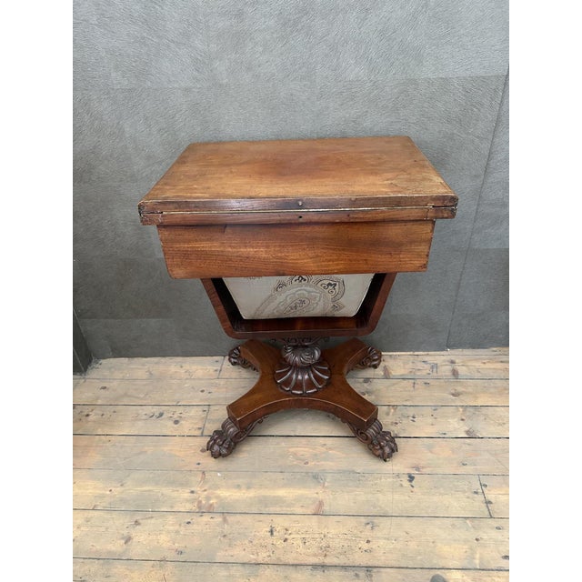 Antique Sewing Table in Mahogany For Sale - Image 11 of 13