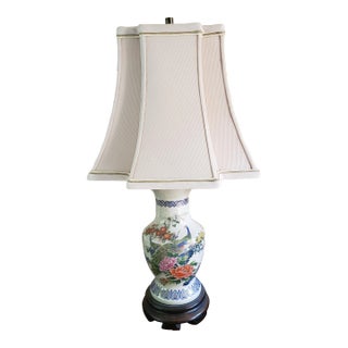 Vintage Leviton Vase Table Lamp With Custom Shade For Sale