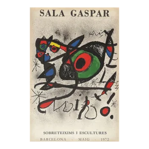 1972 Joan Miro Sala Gaspar Lithograph Poster