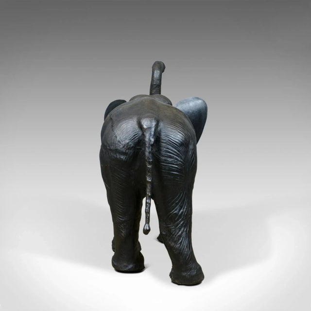 Mid 20th Century Leather Elephant Sculpture For Sale - Image 4 of 9