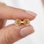 Contemporary Natural Citrine Gemstone Studs - Dainty 925 Silver Handmade Studs for Woman - A Pair For Sale - Image 3 of 4