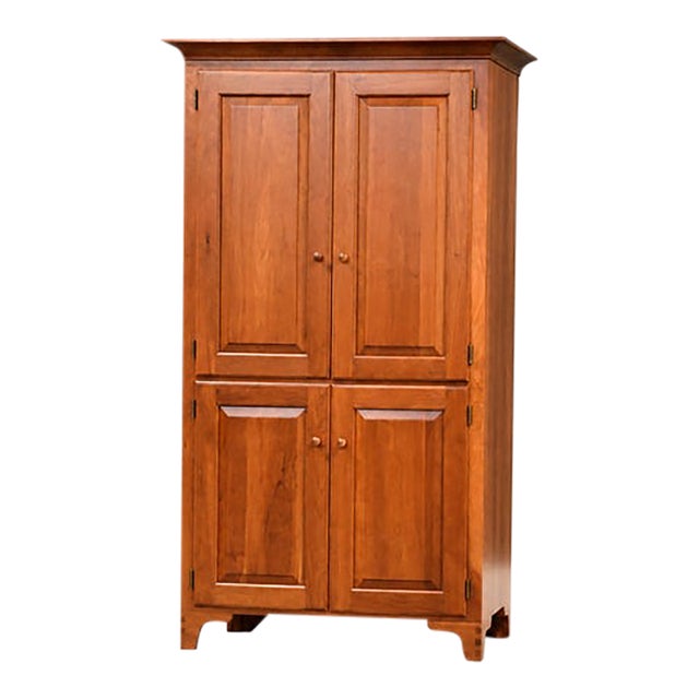 Cherry Shaker Style Tall Armoire Dresser For Sale