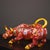 Vintage Cloisonné Enamel Golden Ox Statue With Floral Motif For Sale - Image 4 of 9