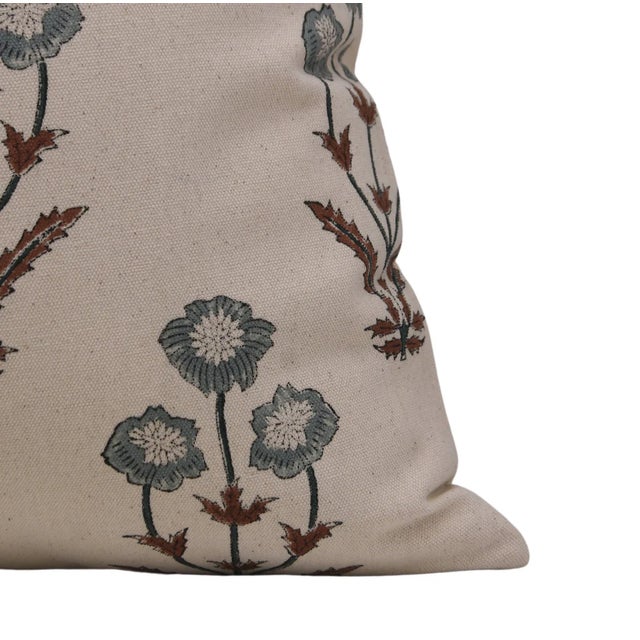 Not Yet Made - Made To Order Cotton Block Print Pillow Cover 14x14 Inch– Home Décor Accent- Amitabh For Sale - Image 5 of 5