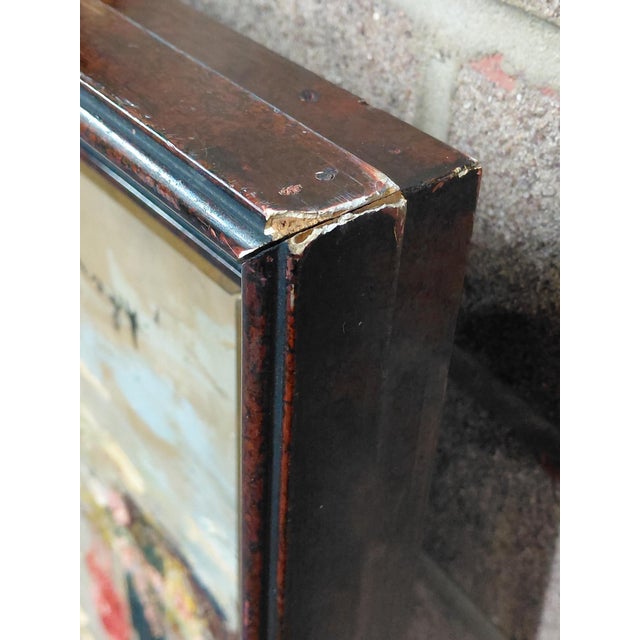 Framed Signed "A Coastal Conversation" Oil on Canvas For Sale - Image 14 of 14