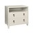 Contemporary Matthew Izzo Home Corine Antique White Matte Lacquer Fluted Front Side Table For Sale - Image 3 of 7