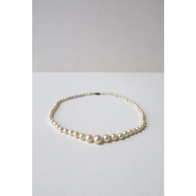 Mid 20th Century Pearl Choker Necklace 14kt Gold Clasp, Circa Mid-20th Century For Sale - Image 5 of 9