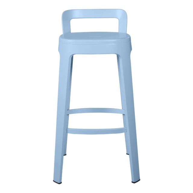 RS Barcelona Ombra Bar Stool With Backrest, Baby Blue For Sale