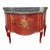 19th C Style Red Chinoiserie & Black Marble Commode - Newport Historic Mansion Collection For Sale