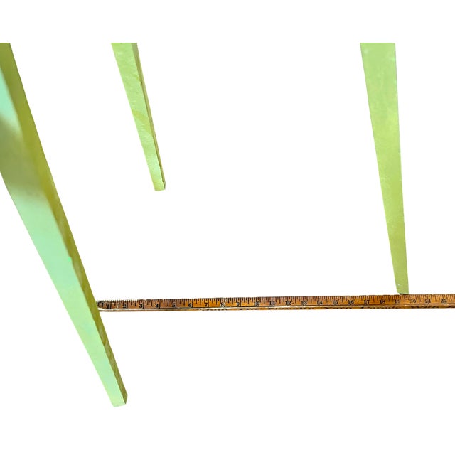 Chartreuse Vintage Chartreuse Painted Wood Artist’s Display Easel, 36" For Sale - Image 8 of 9