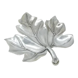 Vintage 1950s Bruce Fox Cast Aluminum Maple Leaf Shaped Decorative Platter