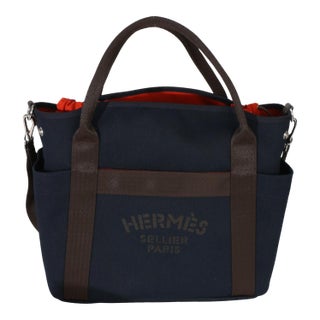 Bleu Navy Feu Canvas The Grooming Bag For Sale