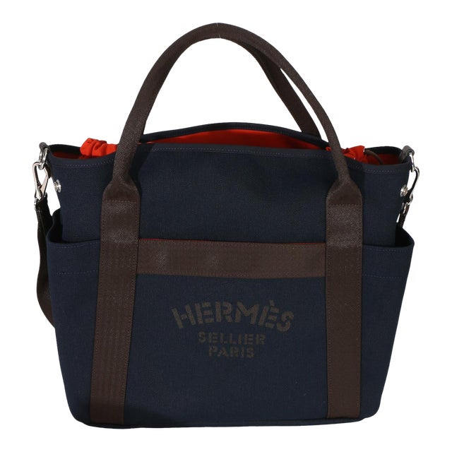 Bleu Navy Feu Canvas The Grooming Bag For Sale