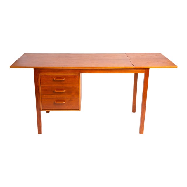 Danish Modern Sliding Top Desk For Sale