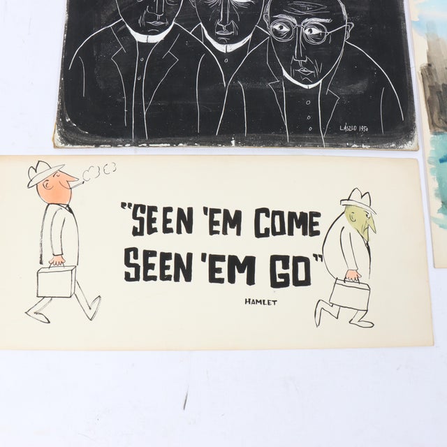 Mid 20th Century Mid 20th Century Laszlo Roth (American/ Hungarian, 1921-1996) Three Original Works For Sale - Image 5 of 9