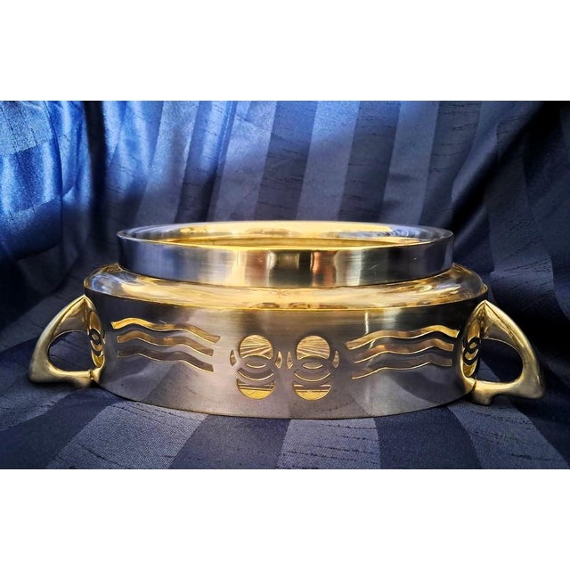 Glass Vienna Seccession Silver-Plated Alpaca Jardiniere from Argentor, 1890s For Sale - Image 7 of 17