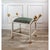 Port 68 Boca White Earl Emerald Animal Print Bamboo Bench For Sale - Image 4 of 9