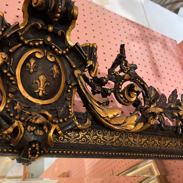 Antique 19th Century French Empire Mirror Gilded Wood For Sale In Miami - Image 6 of 7