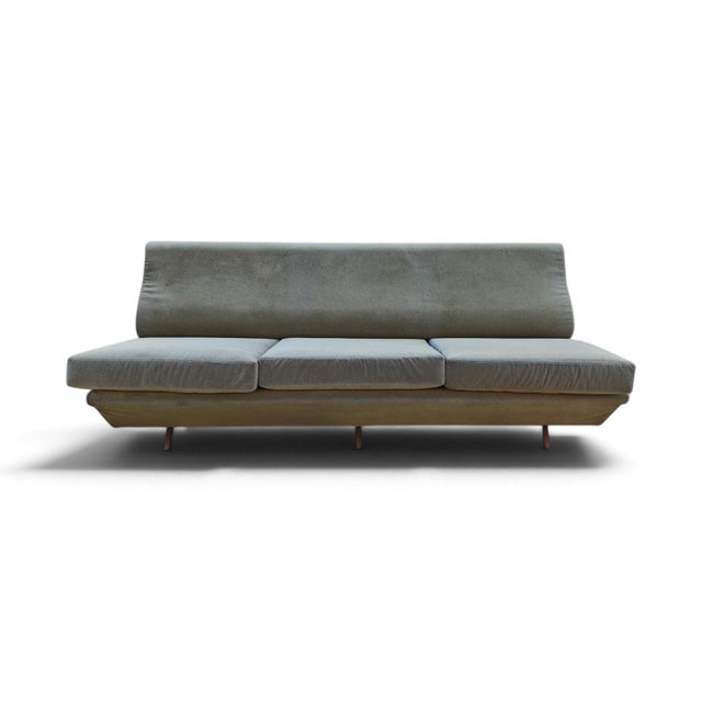 Green Sage Green Fabric Sofa Bed in the style of Marco Zanuso for Arflex, 1950s For Sale - Image 8 of 8