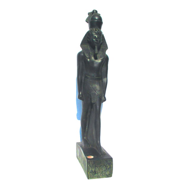 1980s Egyptian Hand Made Statue of Pharaoh For Sale