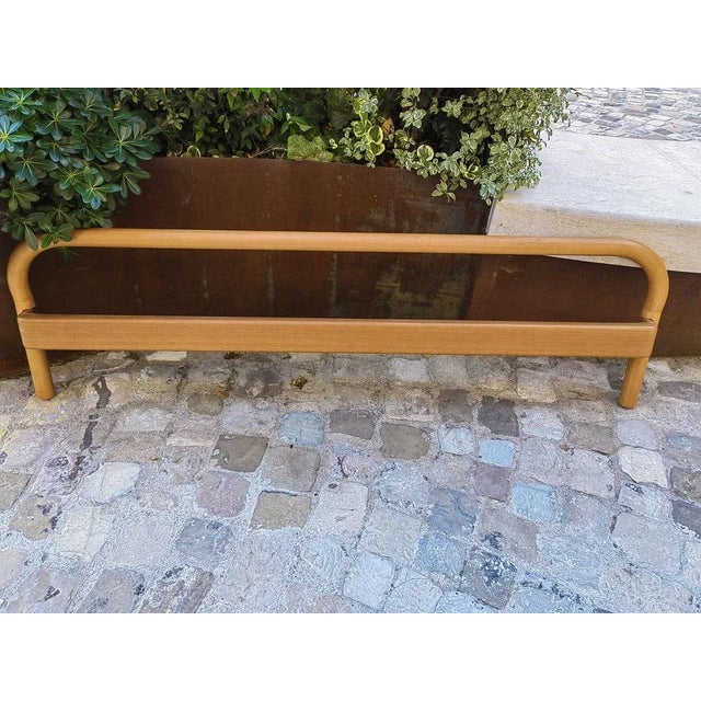 Wood Head and Footboard with Cane Inserts, 1980s, Set of 4 For Sale - Image 7 of 13